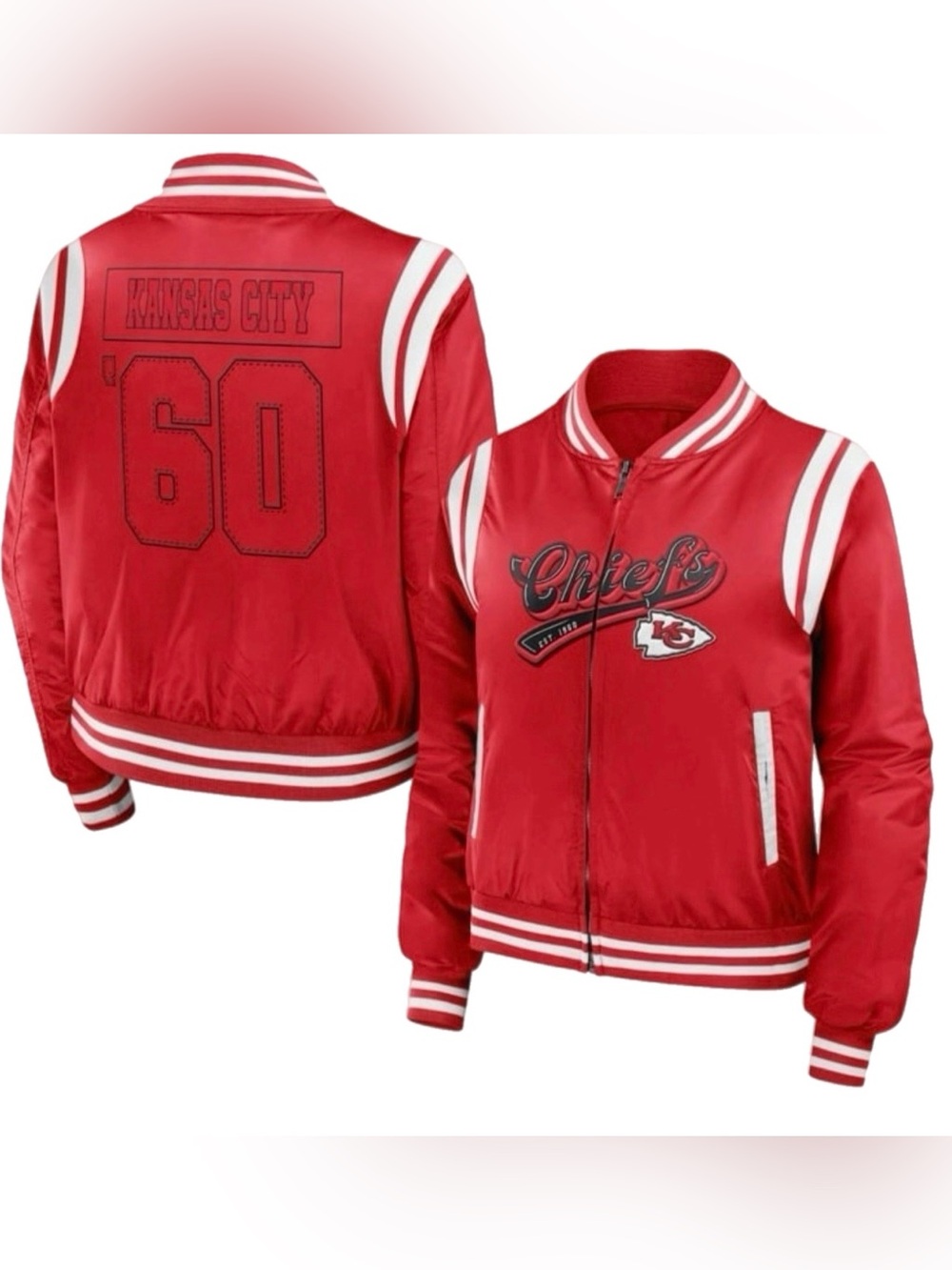 Kansas City Chiefs WEAR by Erin Andrews Women's Bomber Full-Zip Jacket